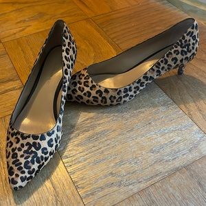 Banana Republic Cheetah print Suede 1 inch pumps. Size 9 1/2